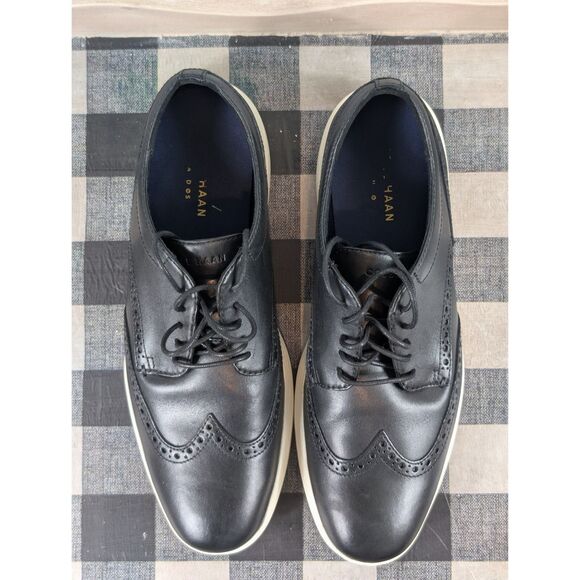 Cole Haan Zero Grand OS Wingtip Oxfords Black Men's Size 11M - Picture 2 of 15